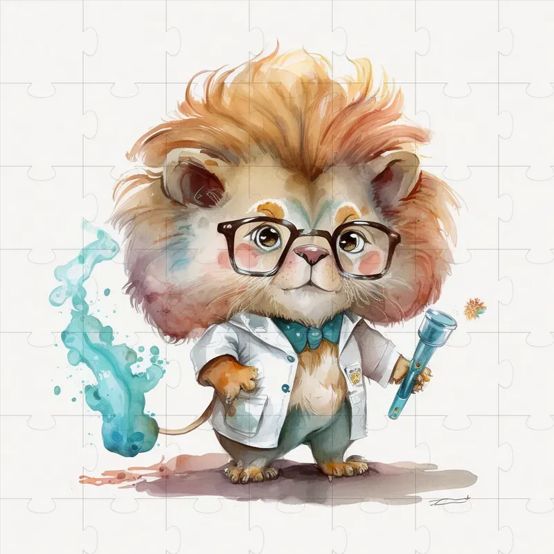 Watercolor Baby Animals In Professions Midjourney Prompt | PromptBase