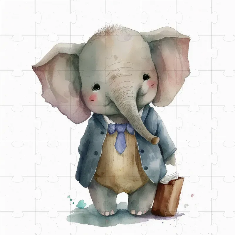 Watercolor Baby Animals In Professions Midjourney Prompt | PromptBase