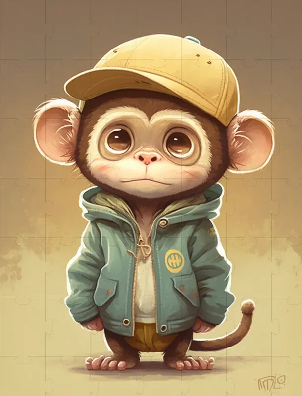 Illustrations Of Baby Animals In Outfits Midjourney Prompt | PromptBase