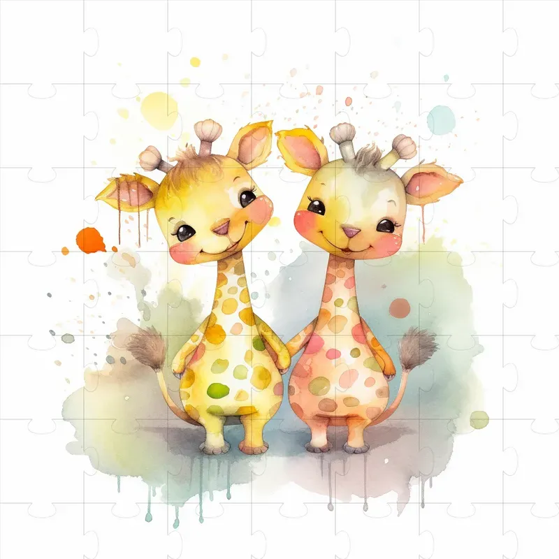 Super Cute Twin Animals Nursery Wall Art Midjourney Prompt | PromptBase