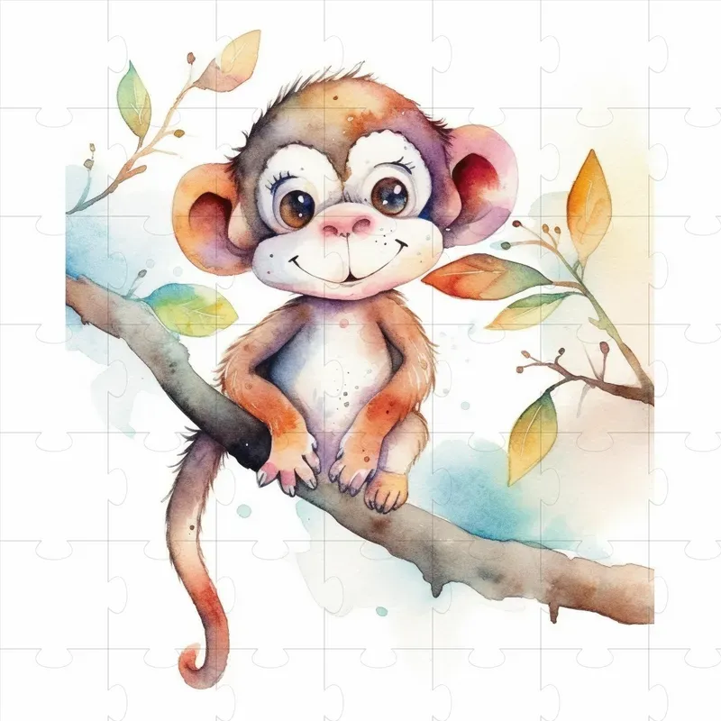 Super Cute Watercolor Animals Midjourney Prompt | PromptBase