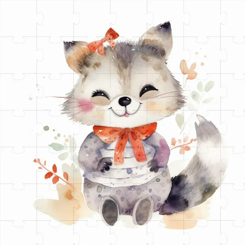 Super Cute Watercolor Animals Midjourney Prompt | PromptBase