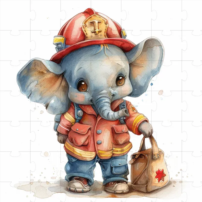Cute Watercolor Animals In Professions Midjourney Prompt | PromptBase