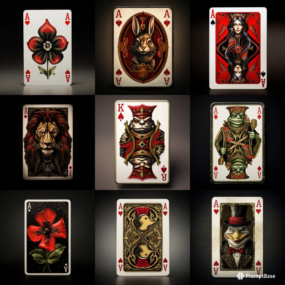 Customizable playing cards midjourney prompt promptbase