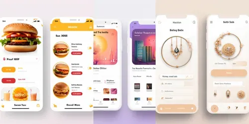 Mobile App Ux Ui Design Ideas Midjourney Prompt | PromptBase