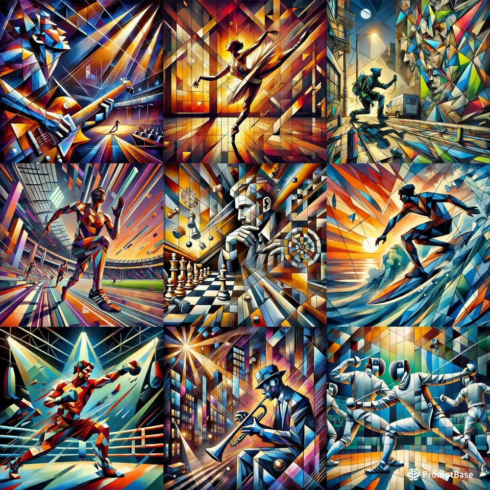 Cubist Motion Cubist Symphony Art In Motion DALL·E Prompt | PromptBase