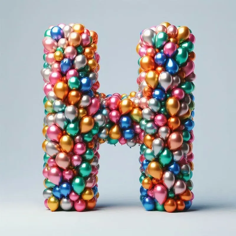 Baloon Letering Foil Balloon Font Letters DALL·E Prompt | PromptBase