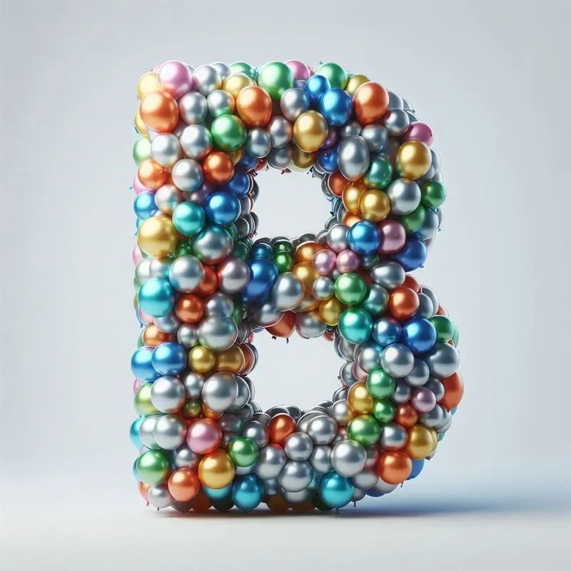 Baloon Letering Foil Balloon Font Letters DALL·E Prompt | PromptBase