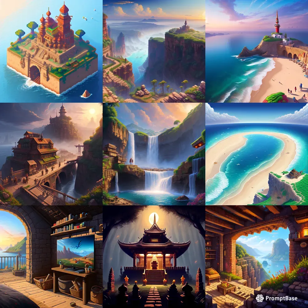 Pixel Art Landscapes Stable Diffusion Prompt | PromptBase