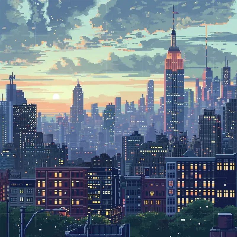 Pixel Art Landscapes Midjourney Prompt | PromptBase
