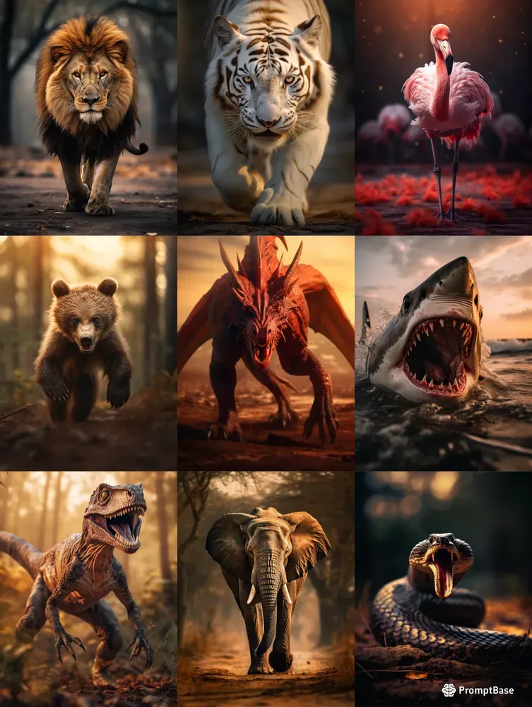 Epic Cinematic Portraits Of Animals Midjourney Prompt | PromptBase