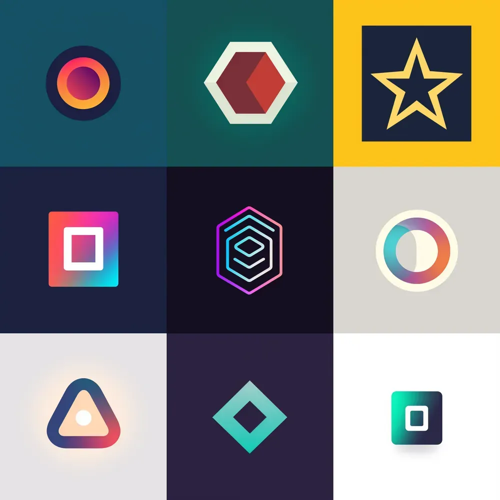 Minimalist Geometric Logos Midjourney Prompt | PromptBase