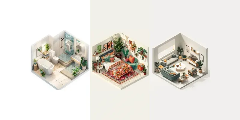Isometric Interior Design Generator App | PromptBase