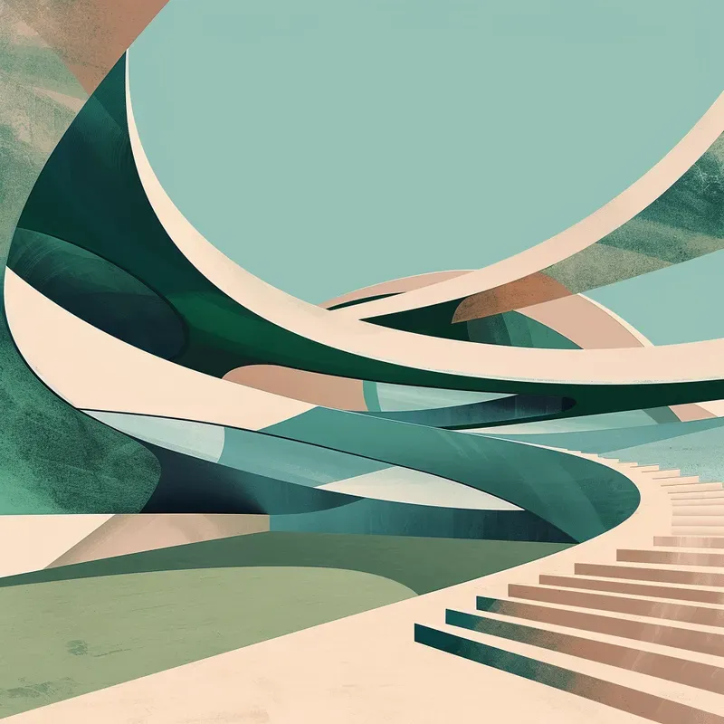 Graphic Designs Of Abstract Structures Midjourney Prompt | PromptBase