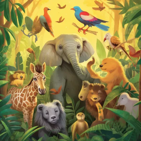 Childrens Animal Book Illustrations Midjourney Prompt | PromptBase