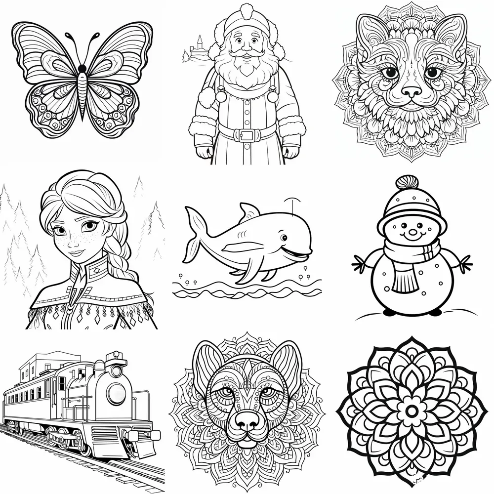 Pro Coloring Professional Coloring Pages Midjourney Prompt | PromptBase