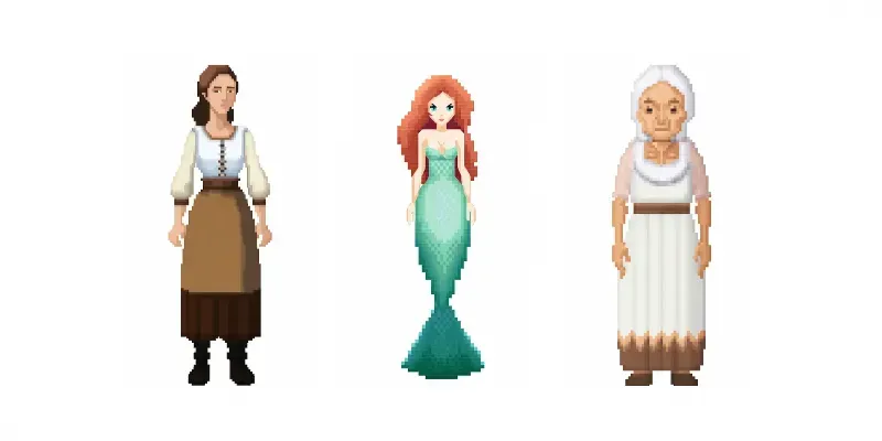 Pixel Art Game Characters Midjourney Prompt | PromptBase