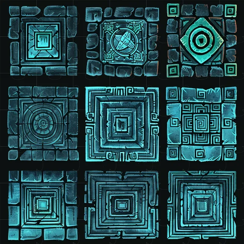 Patterned Pixel Tilesets Midjourney Prompt | PromptBase