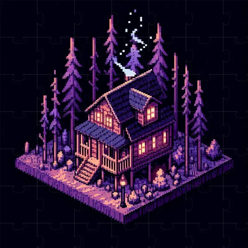 Pixel Art Isometric Halloween Buildings DALL·E Prompt | PromptBase