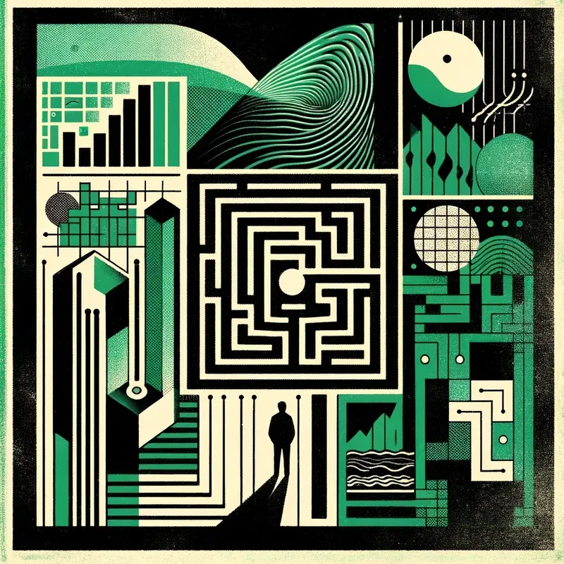 Retro Geometry Surreal Collage Posters DALL·E Prompt | PromptBase