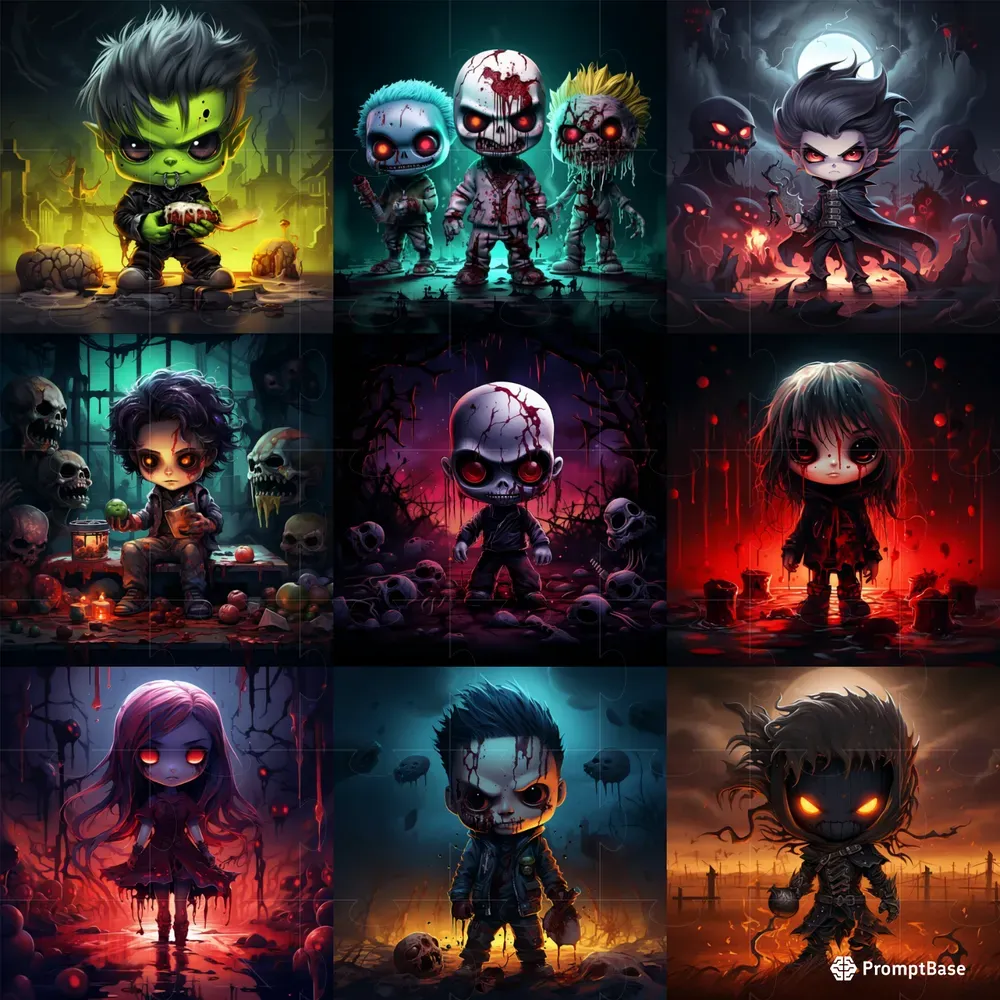 Scary Chibi Characters Midjourney Prompt PromptBase