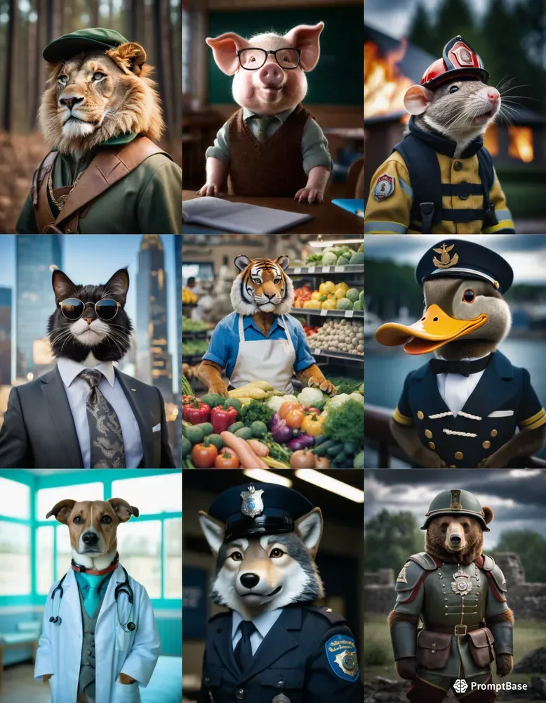 Animals In Jobs Stable Diffusion Prompt PromptBase