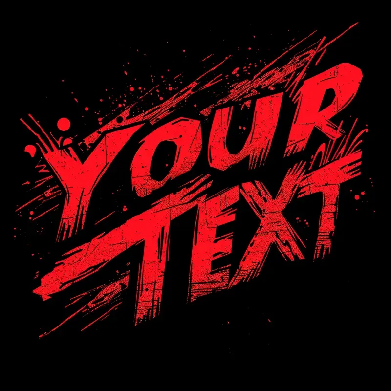 Aggressive Red Fonts Midjourney Prompt | PromptBase