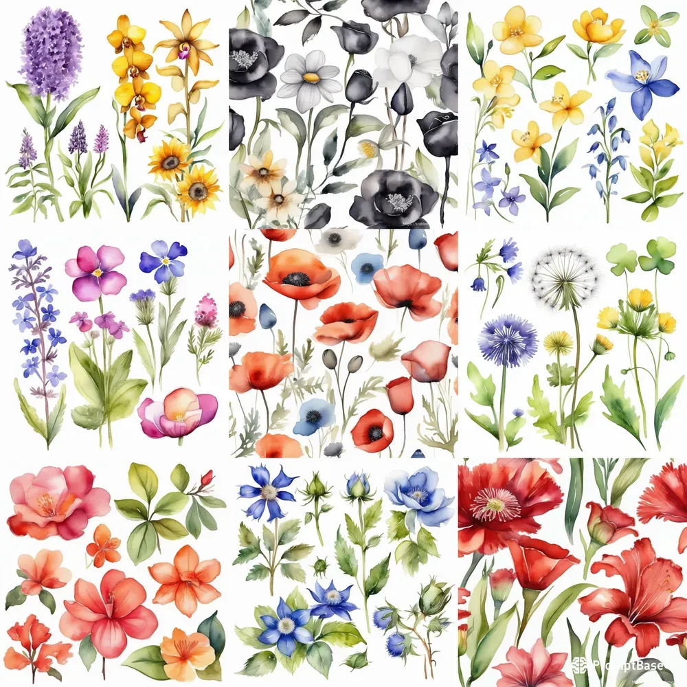 Flowers Pattern Stable Diffusion Prompt | PromptBase