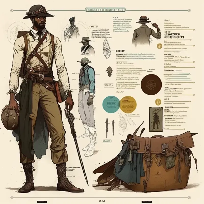 Character Design Sheet Midjourney Prompt Promptbase