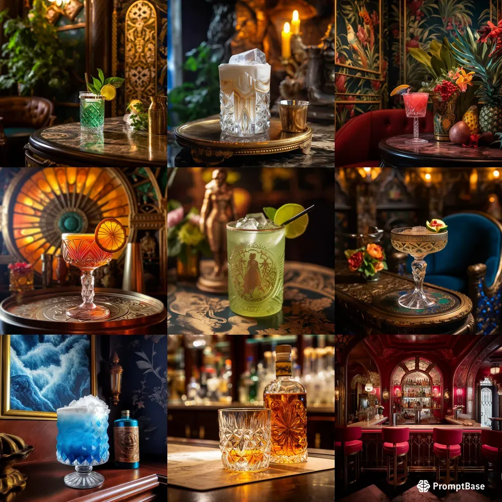 High End Cocktails Midjourney Prompt PromptBase