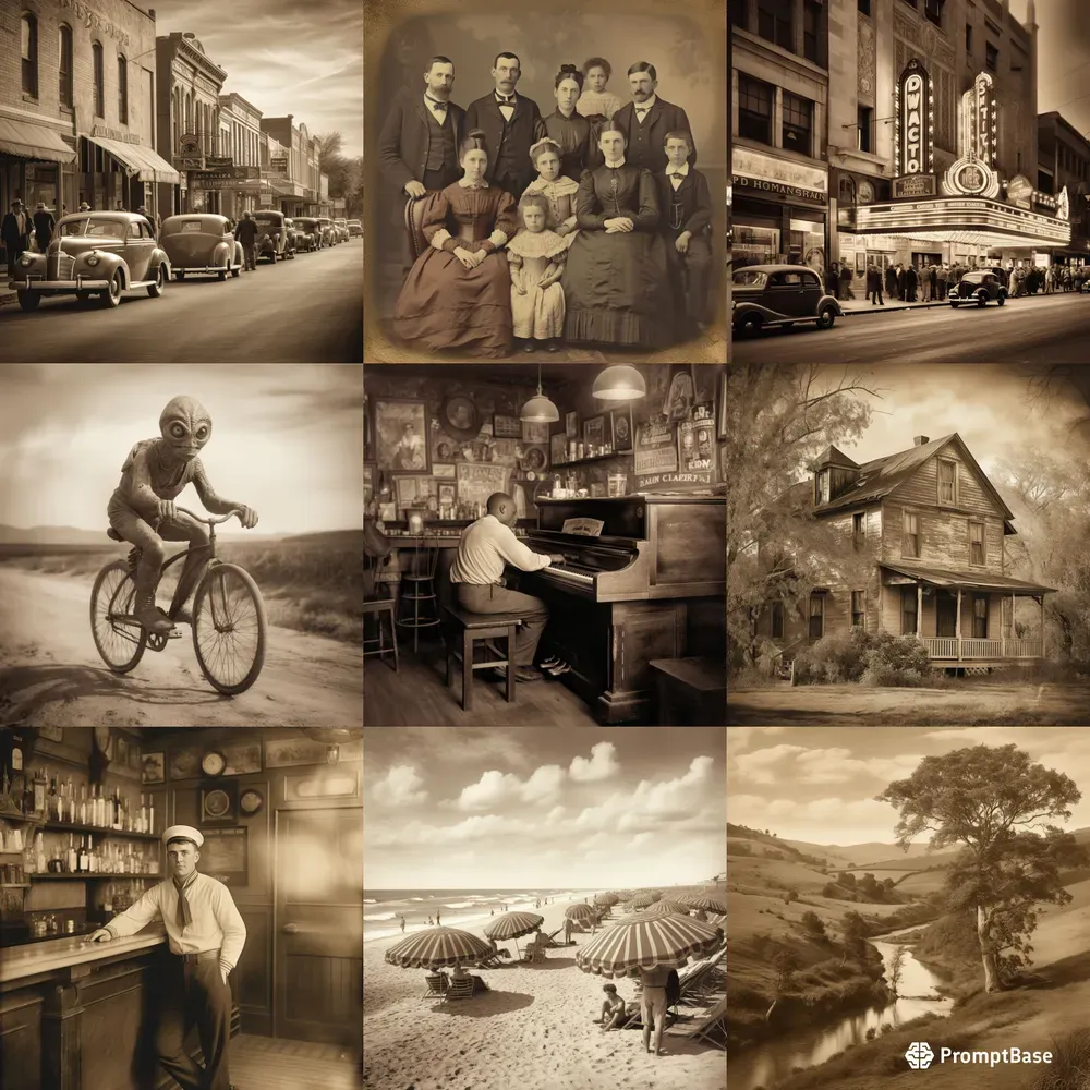 vintage-sepia-photographs-midjourney-prompt-promptbase
