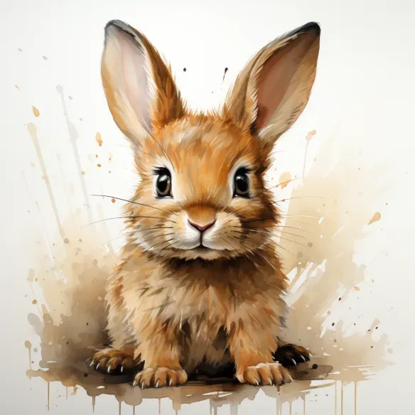 Watercolor Cute Animals Midjourney Prompt | PromptBase