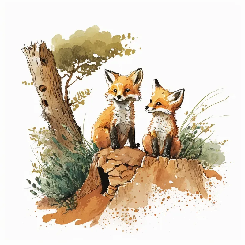 Watercolor Animals Midjourney Prompt | PromptBase