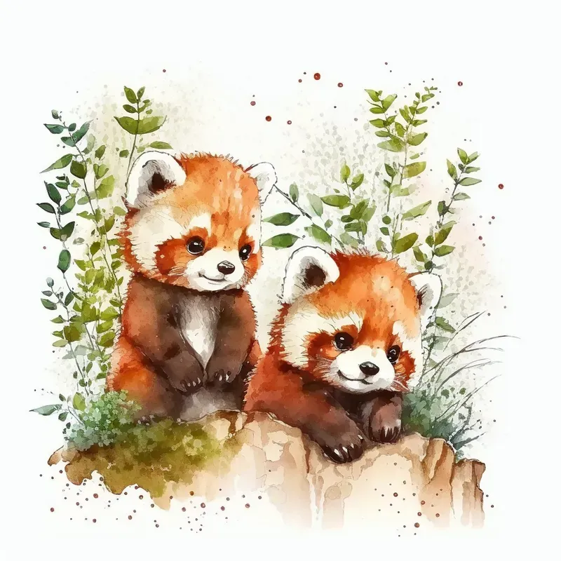 Watercolor Animals Midjourney Prompt | PromptBase