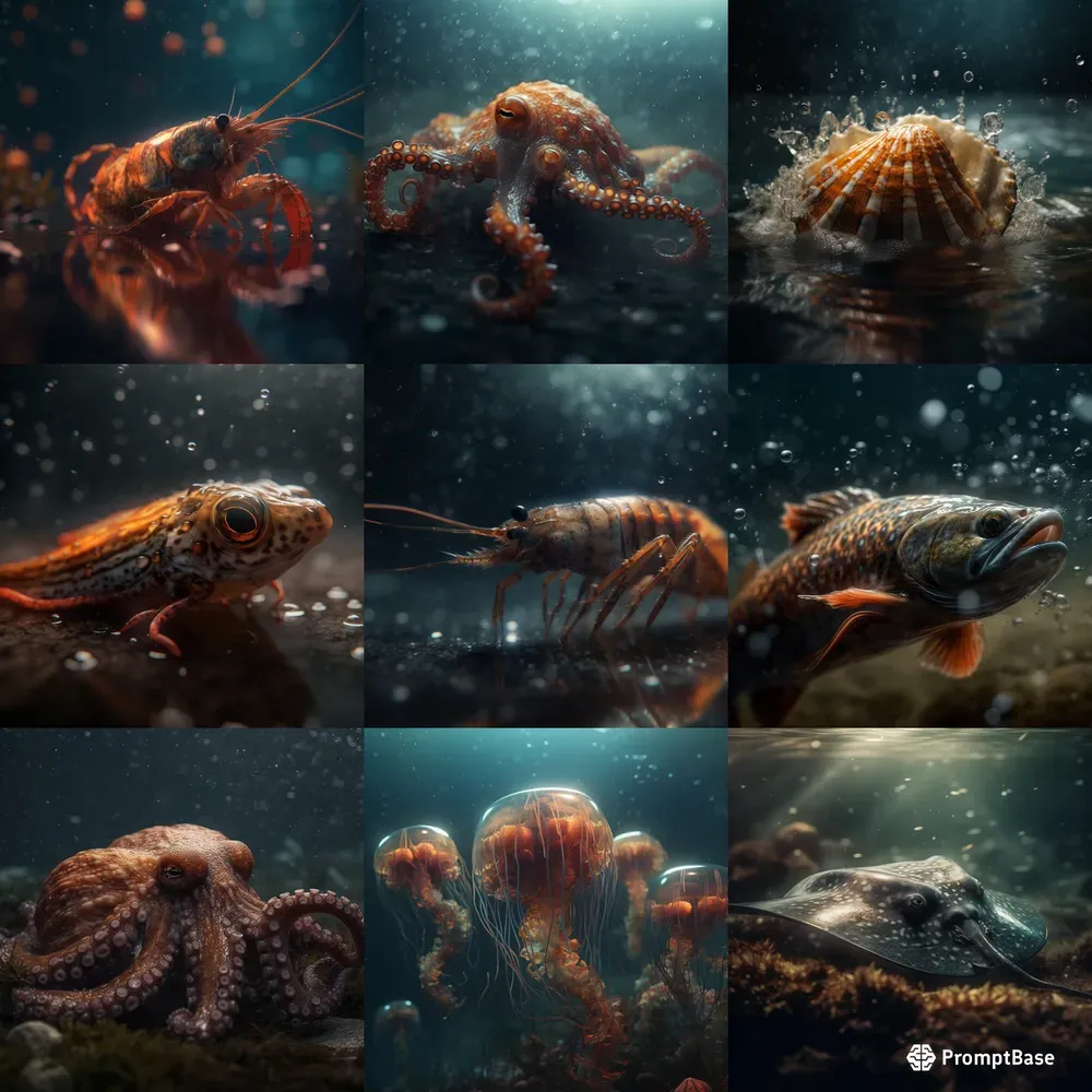Realistic Sea Creatures Midjourney Prompt | PromptBase