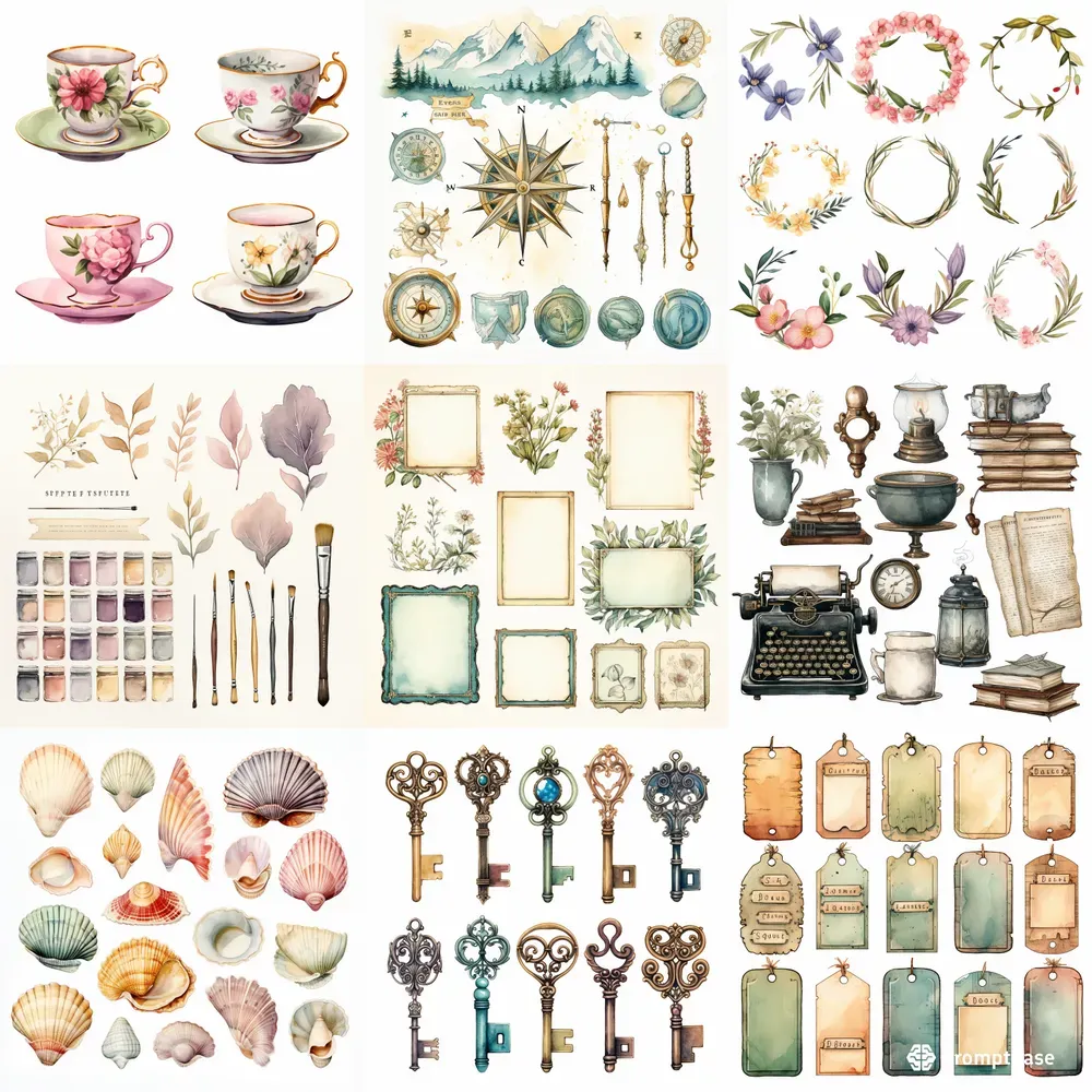 Minimalistic Watercolor Collections Midjourney Prompt | PromptBase