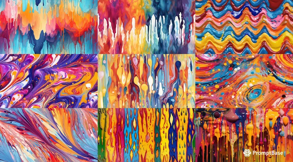 Paint Pattern Tricks Endless Patterns Various Paint Techniques Midjourney Prompt | PromptBase