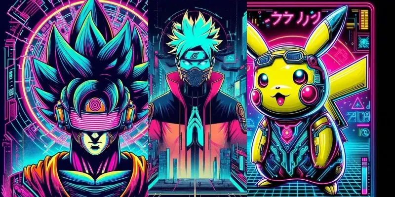 Futuristic Cyberpunk Anime Posters Generator App | PromptBase