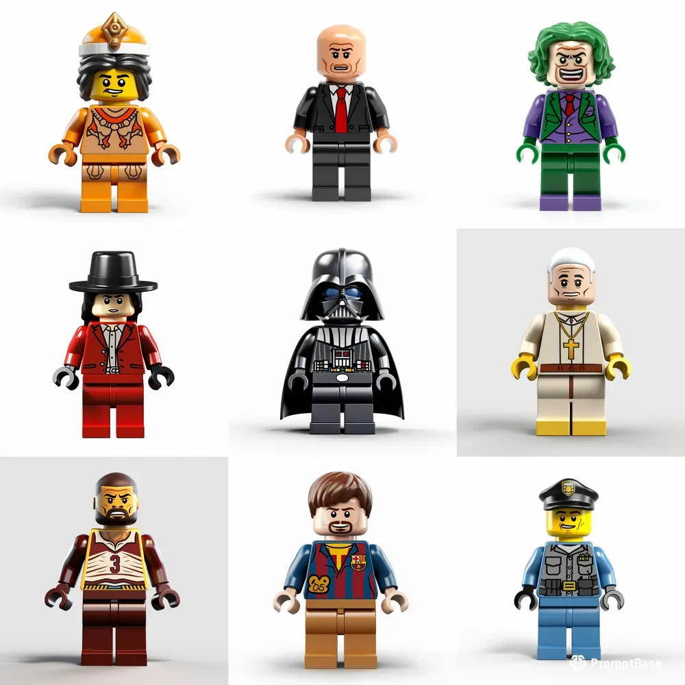 Lego Toys Minifigures Midjourney Prompt PromptBase