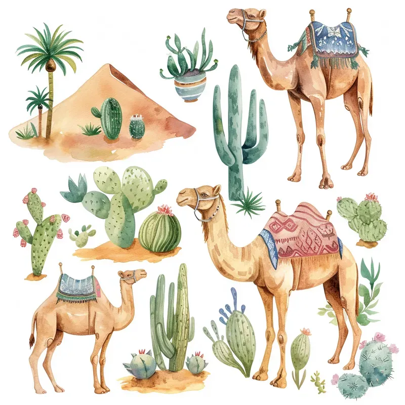 Enchanting Watercolor Clipart Collections Midjourney Prompt | PromptBase