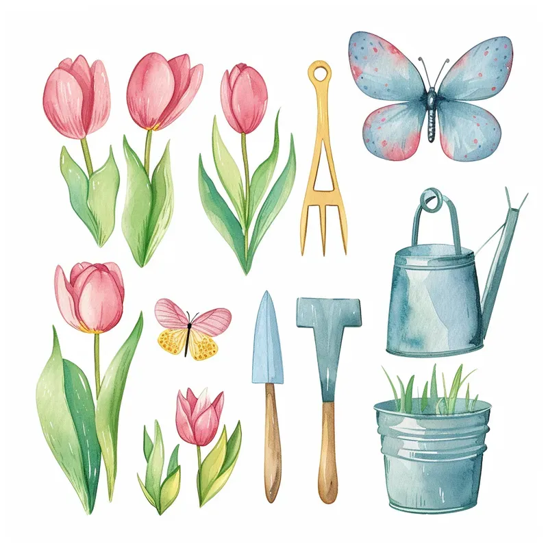 Enchanting Watercolor Clipart Collections Midjourney Prompt | PromptBase