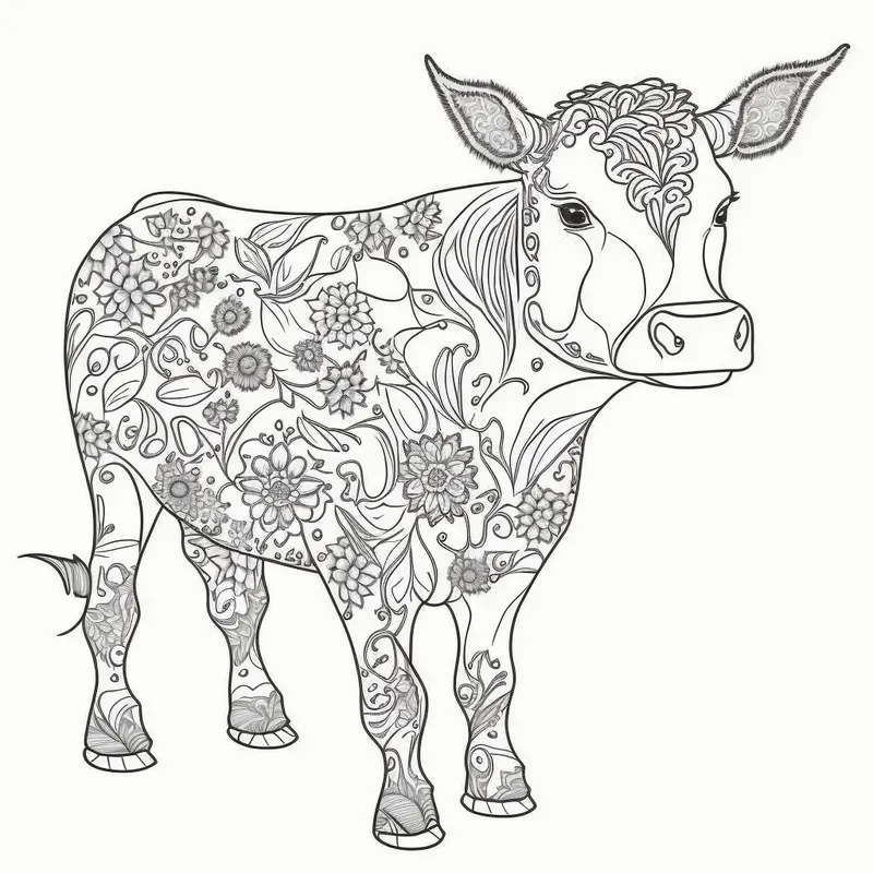 Filigree Adult Coloring Pages Midjourney Prompt | PromptBase