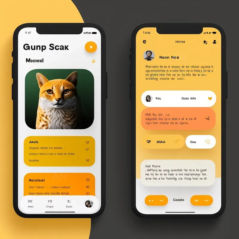 Mobile App Ux Ui Design Ideas Midjourney Prompt | PromptBase