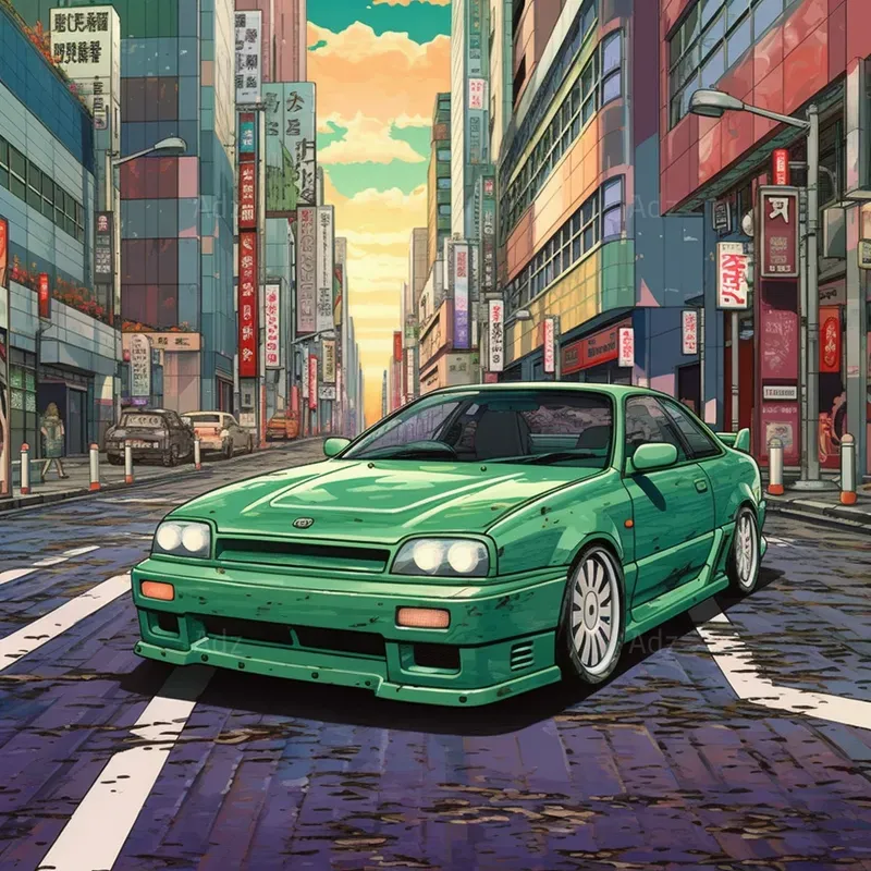 Jdm Car Wall Art Midjourney Prompt PromptBase