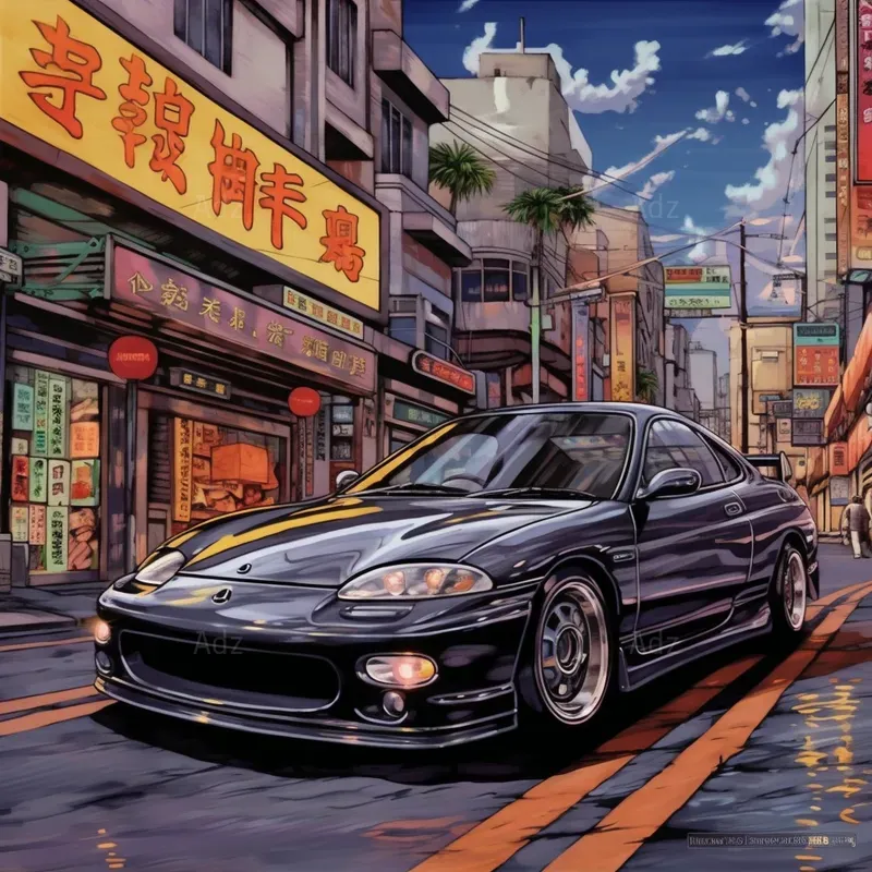 Jdm Car Wall Art Midjourney Prompt PromptBase