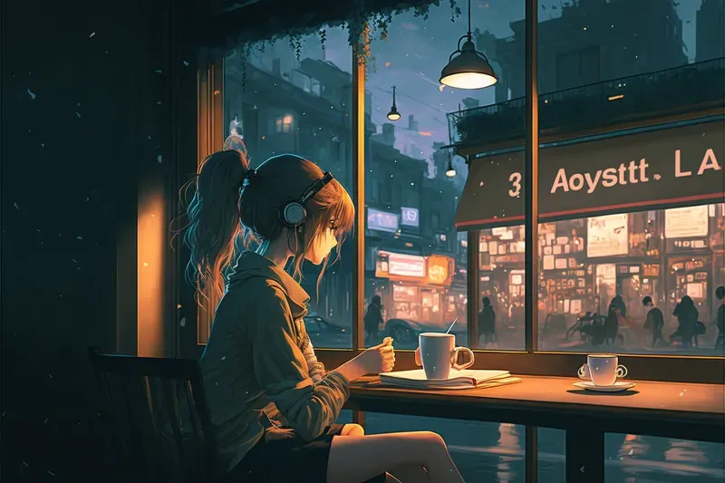 Lofi Music Anime Illustrations Wallpapers Midjourney Prompt | PromptBase