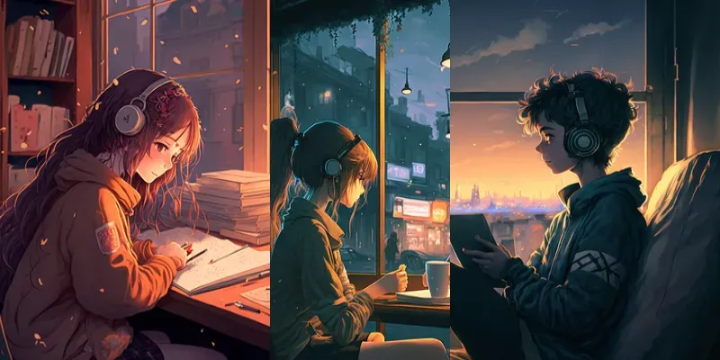 Lofi Music Anime Illustrations Wallpapers Midjourney Prompt | PromptBase