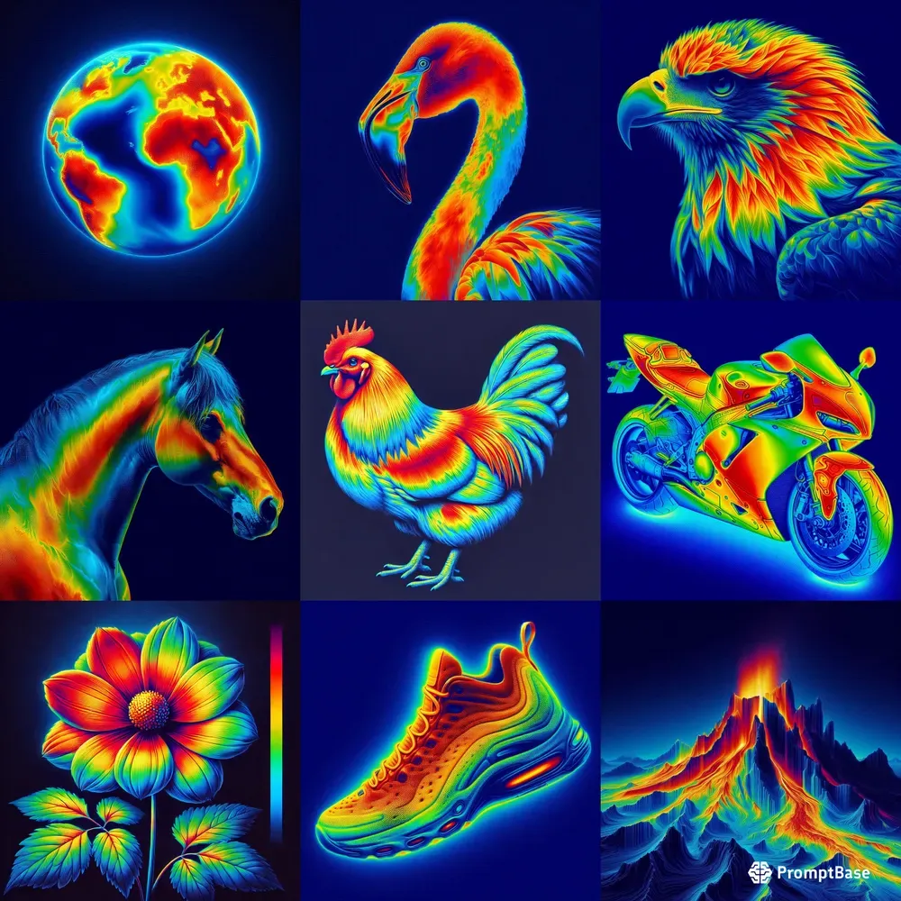Thermal Heatmap Art DALL·E Prompt | PromptBase