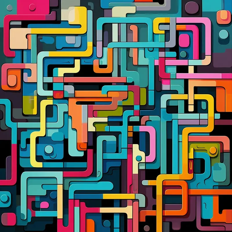 Contemporary Block Art Midjourney Prompt PromptBase