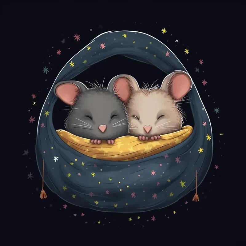 Animals Sleeping In Embraces Midjourney Prompt | PromptBase